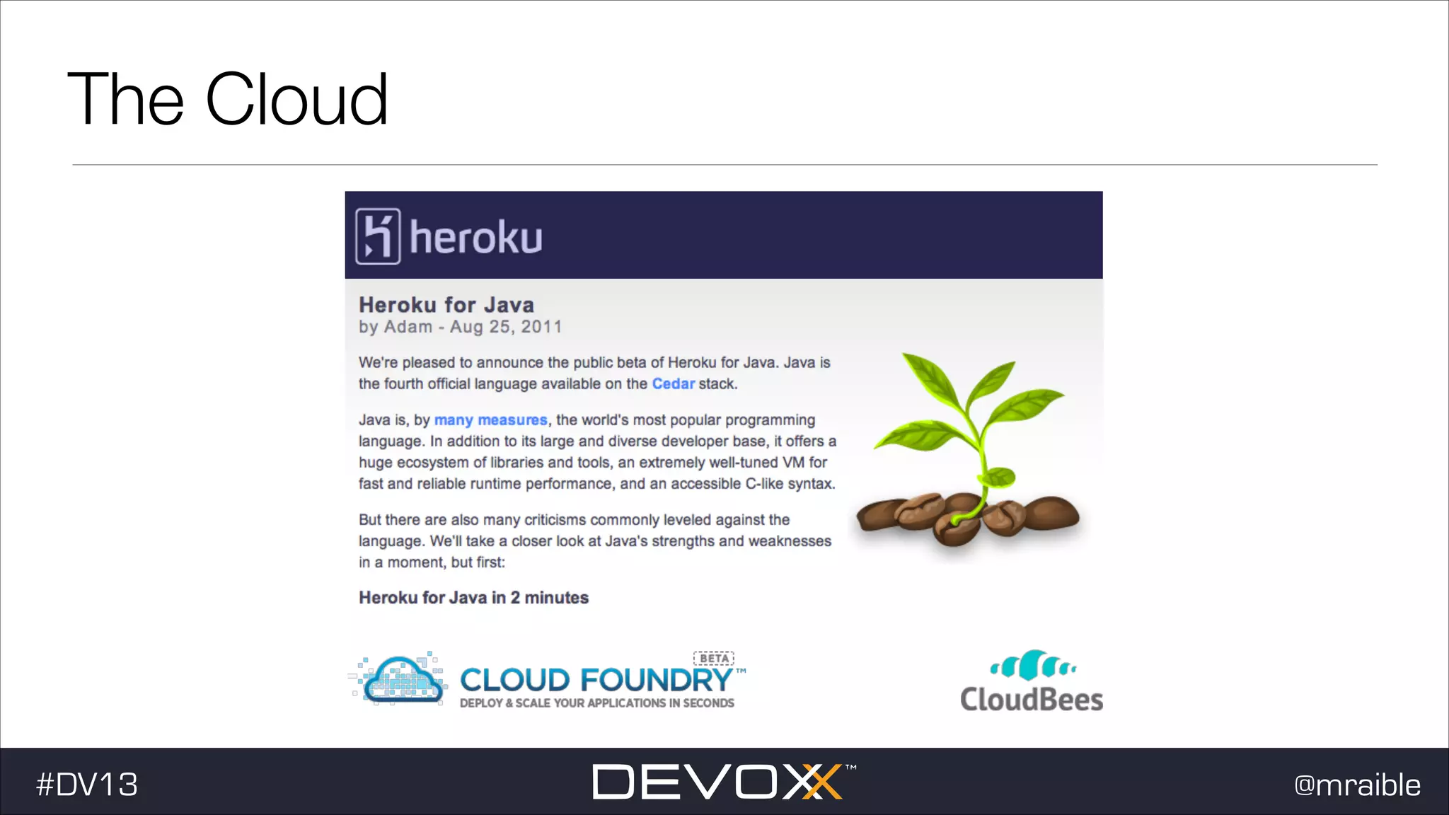 The Cloud #DV13 @mraible 
