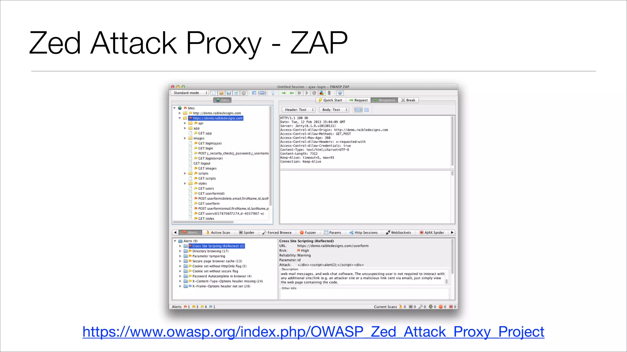 Zed Attack Proxy - ZAP https://www.owasp.org/index.php/OWASP_Zed_Attack_Proxy_Project 
