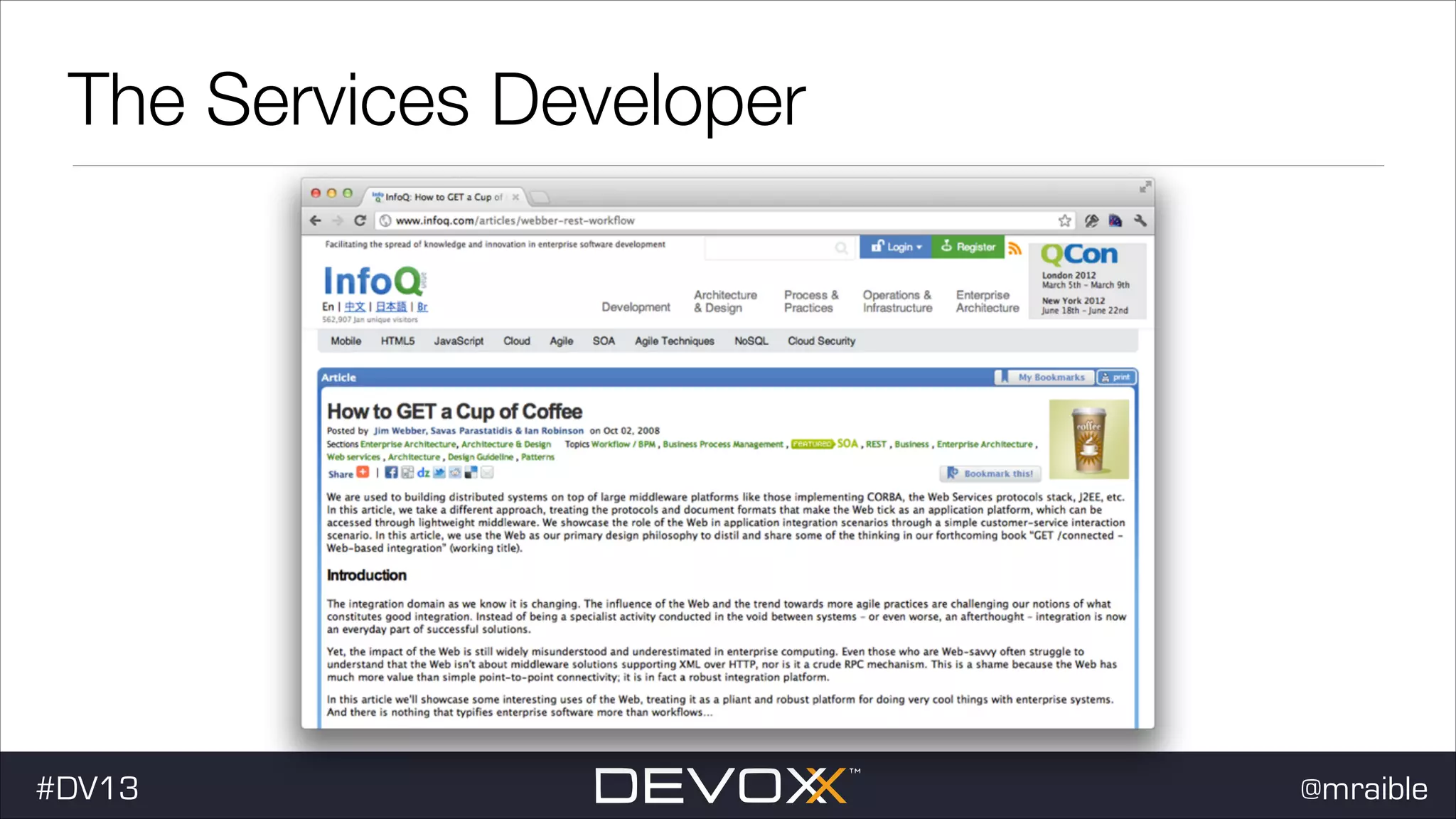 The Services Developer #DV13 @mraible 