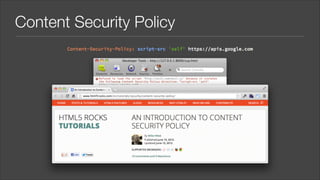Content Security Policy

 