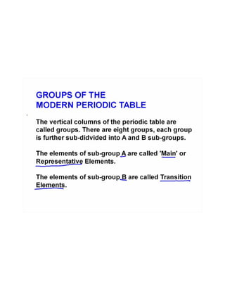 The modern periodic table | PDF