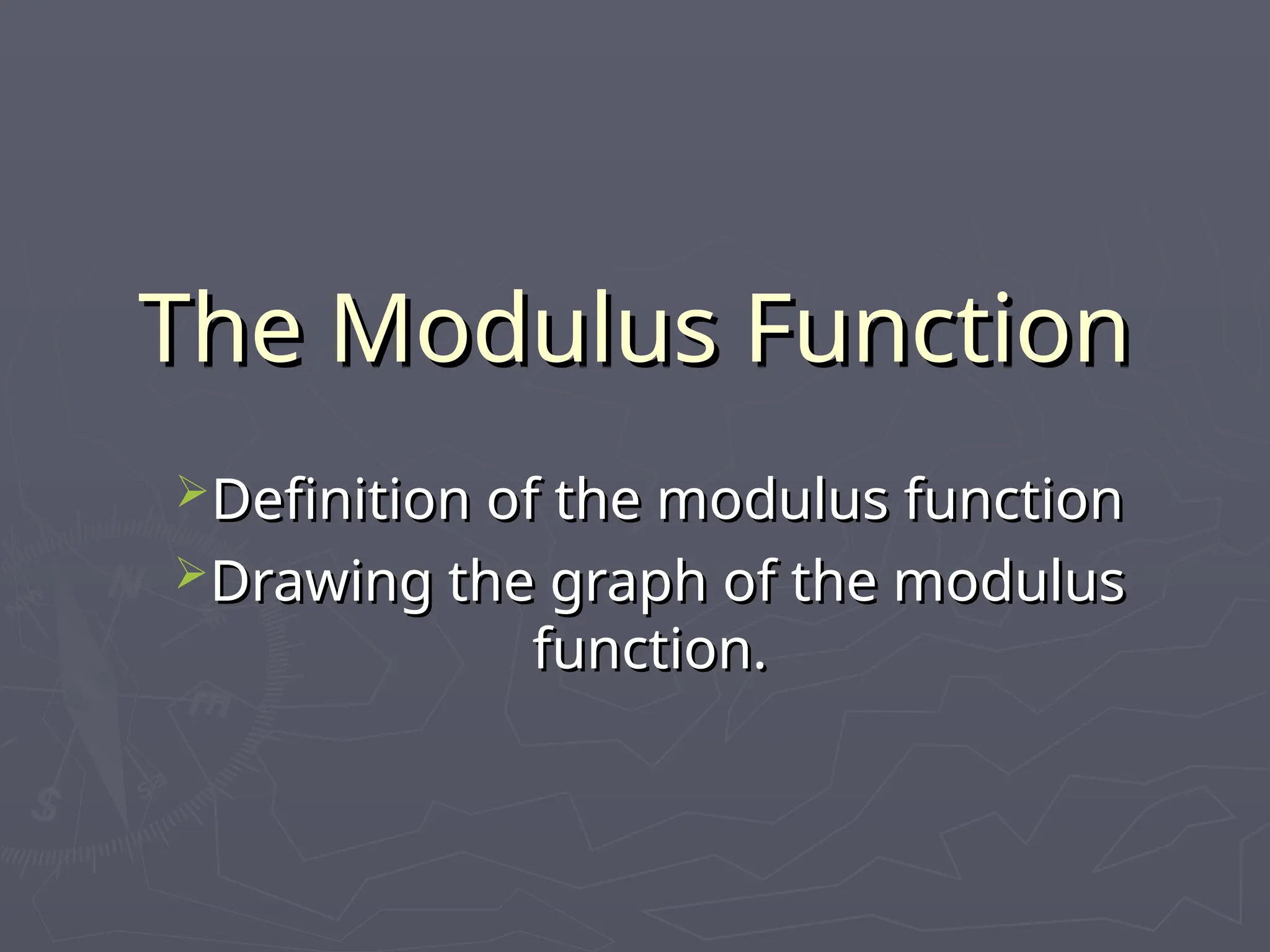The Modulus Function Mathematics As level.ppt | Physics | Science