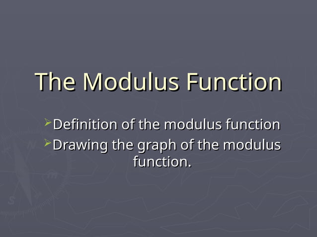 The Modulus Function Mathematics As level.ppt | Physics | Science