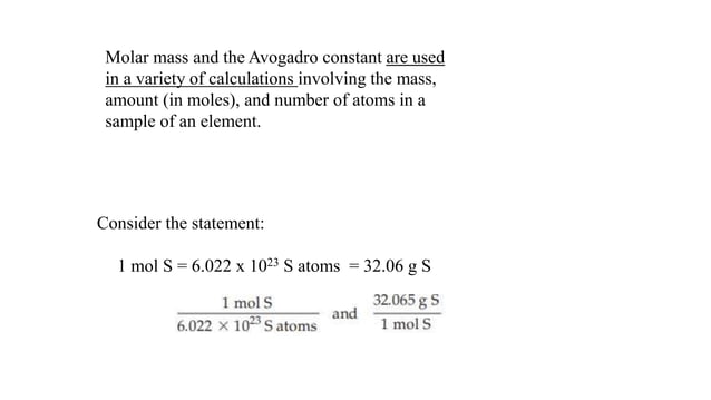 The mole and Avogadro | PPTX