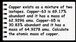 The Mole Concept - GENERAL CHEMISTRY FOR SHS | PPTX