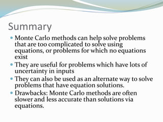 The monte carlo method | PPTX