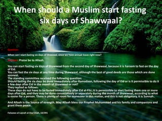 The Month of Sawwal | PPTX