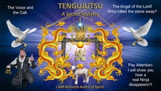 The Angel of the Lord!
Who rolled the stone away?
The Voice and
the Call.
Pay Attention-
I will show you
how a
real Ninja
disappears!!!
 