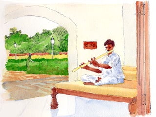 The morning flute player nedasar palace veranasi