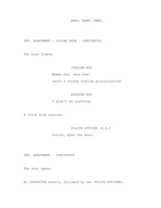 The Morning Heist Opening sequence script | DOCX