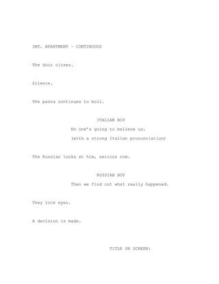 The Morning Heist Opening sequence script | DOCX
