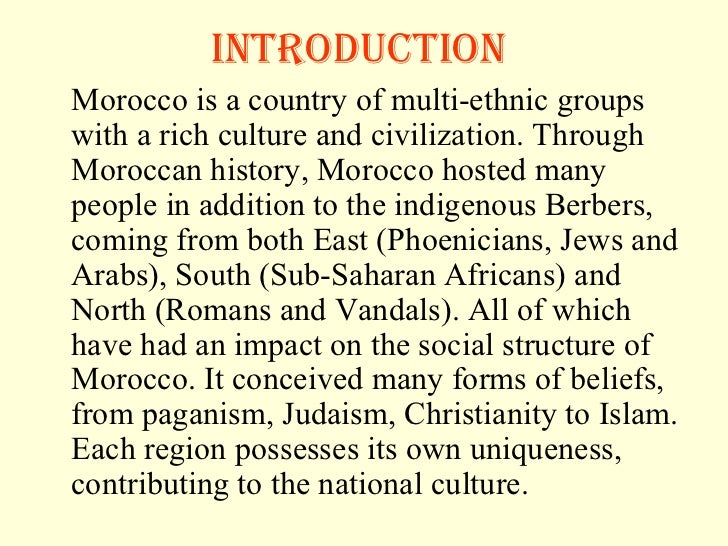 The moroccan ethnic groups of Morocco