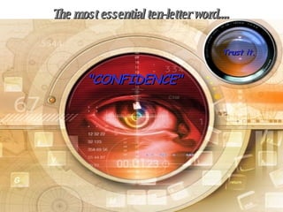 The most essential ten-letter word.... "CONFIDENCE" Trust it. 