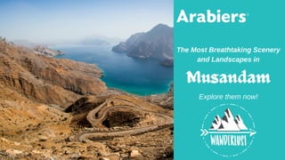 The Most Breathtaking Scenery
and Landscapes in
Musandam
Explore them now!
 