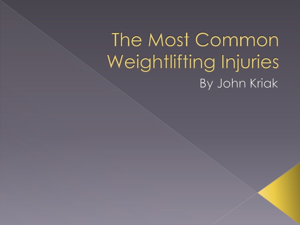 The Most Common Weightlifting Injuries