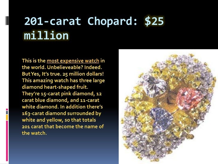 Chopard Watch 25 Million Dollars 2025