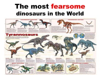 The most fearsome 
dinosaurs in the World 
 