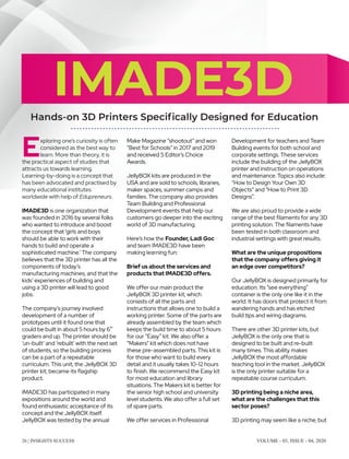 26 | INSIGHTS SUCCESS VOLUME - 03, ISSUE - 04, 2020
 