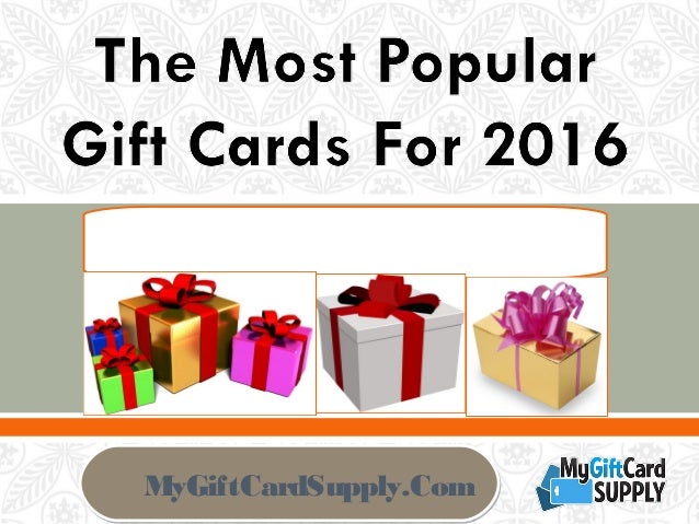The Most Popular Gift Cards For 2016