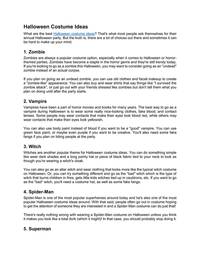 The Most Popular Halloween Costume Ideas