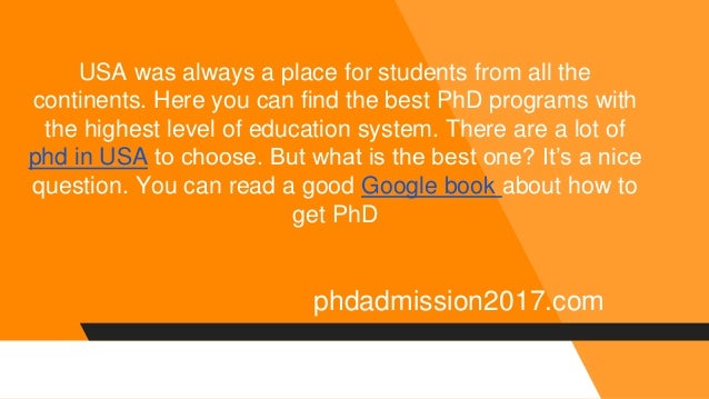 What is the best phd program