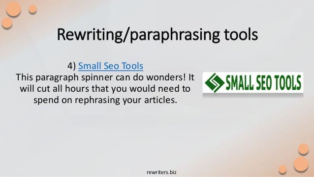 The Most Popular Rewriting Tool You Can Use In 2017 Small Seo Paraphrasing 