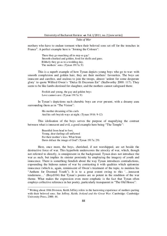The Mother S Sons Katharine Tynan S War Poetry