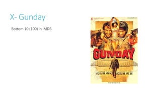 X- Gunday
Bottom 10 (100) in IMDB.
 