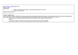 The ms1, ms2, ms3 annual learning plans | PDF