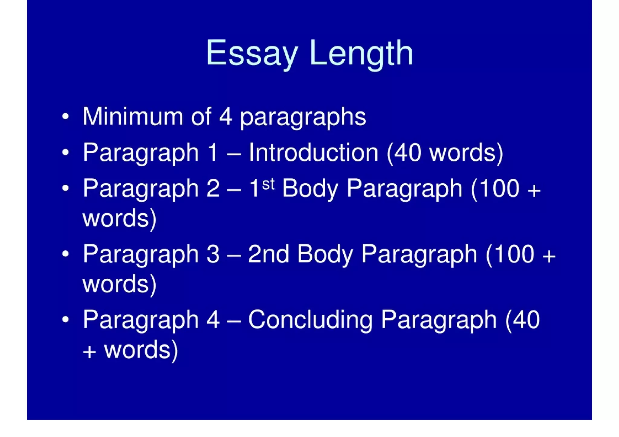 The Multi-Paragraph Essay