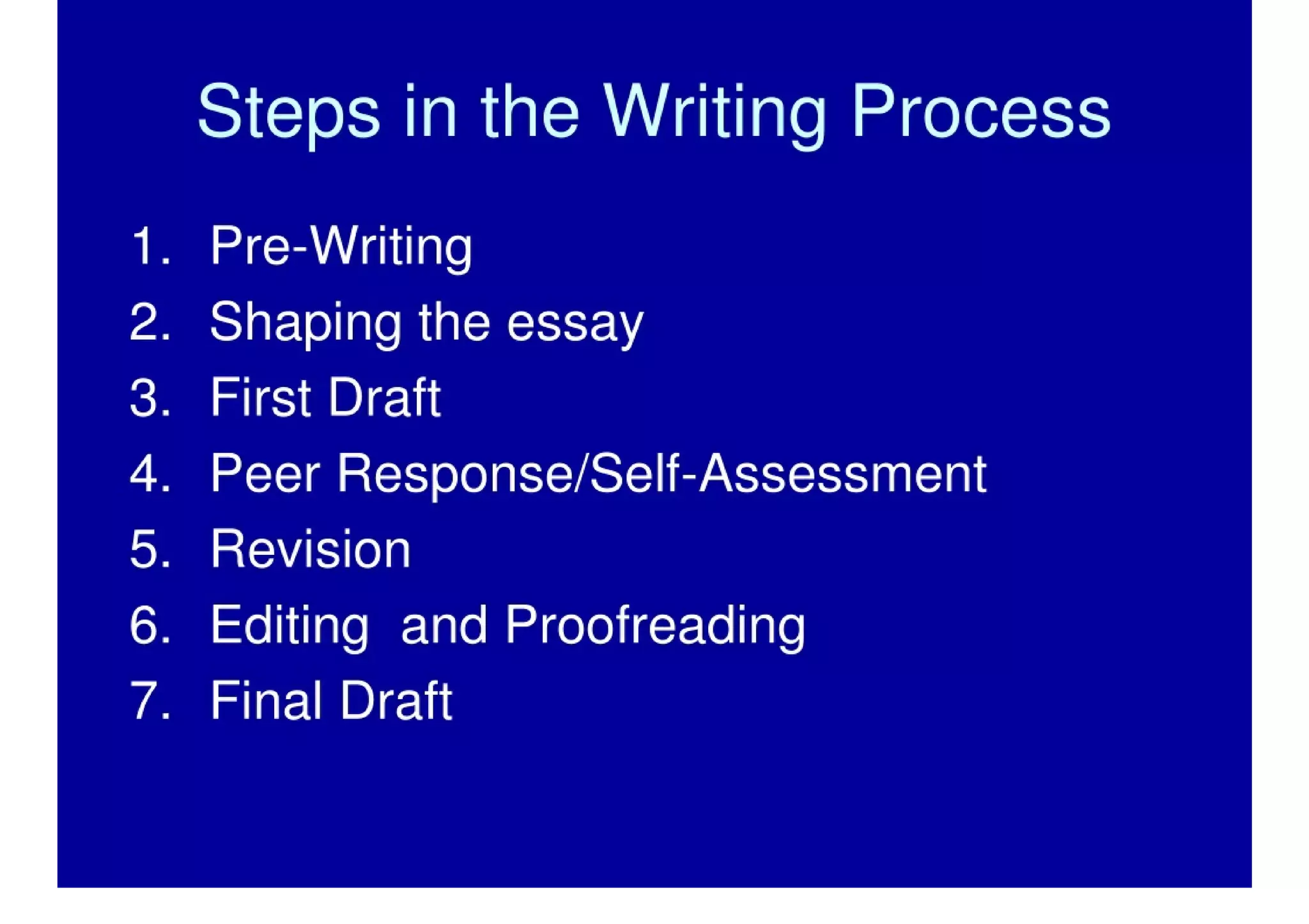 The Multi-Paragraph Essay