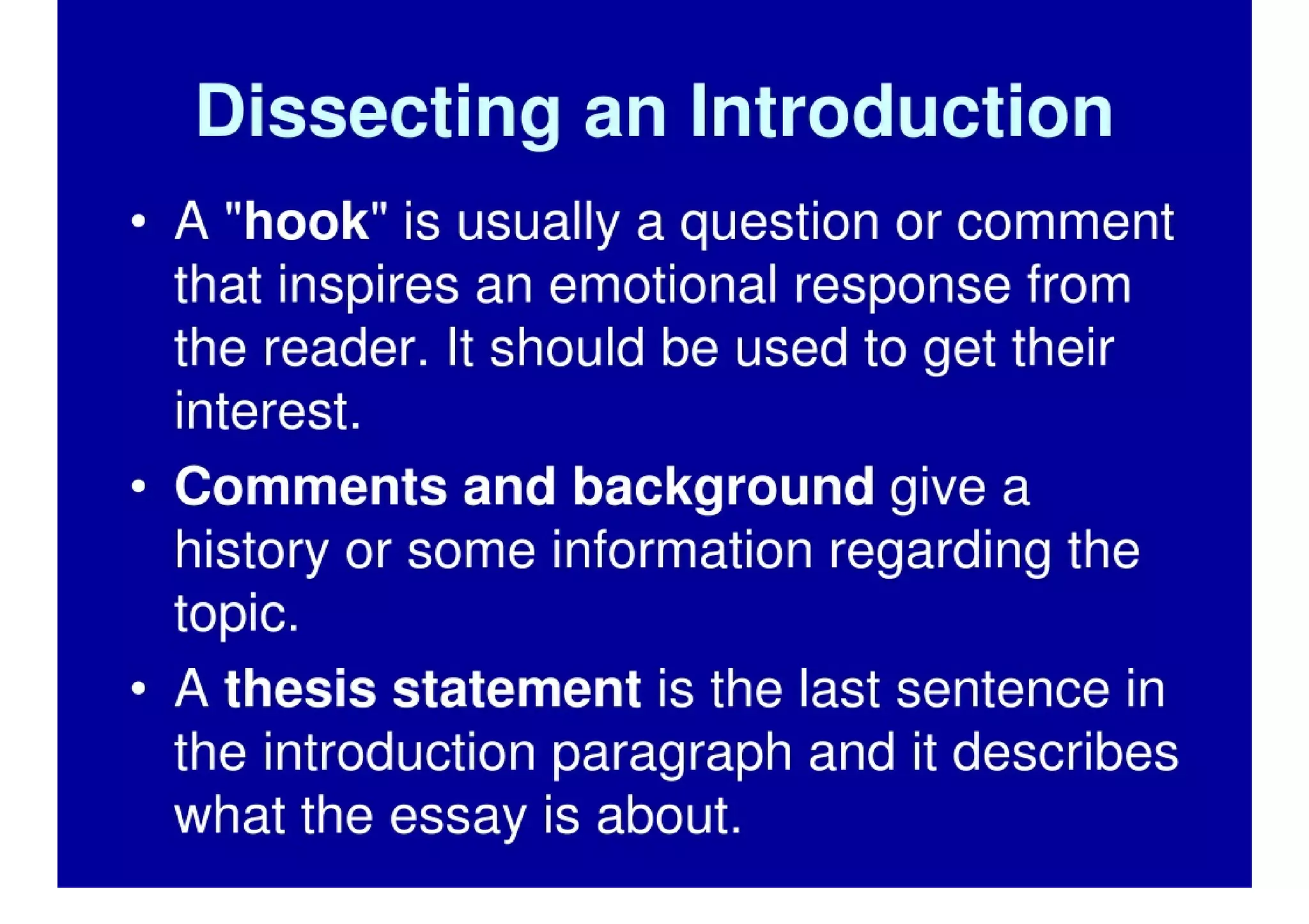 The Multi-Paragraph Essay