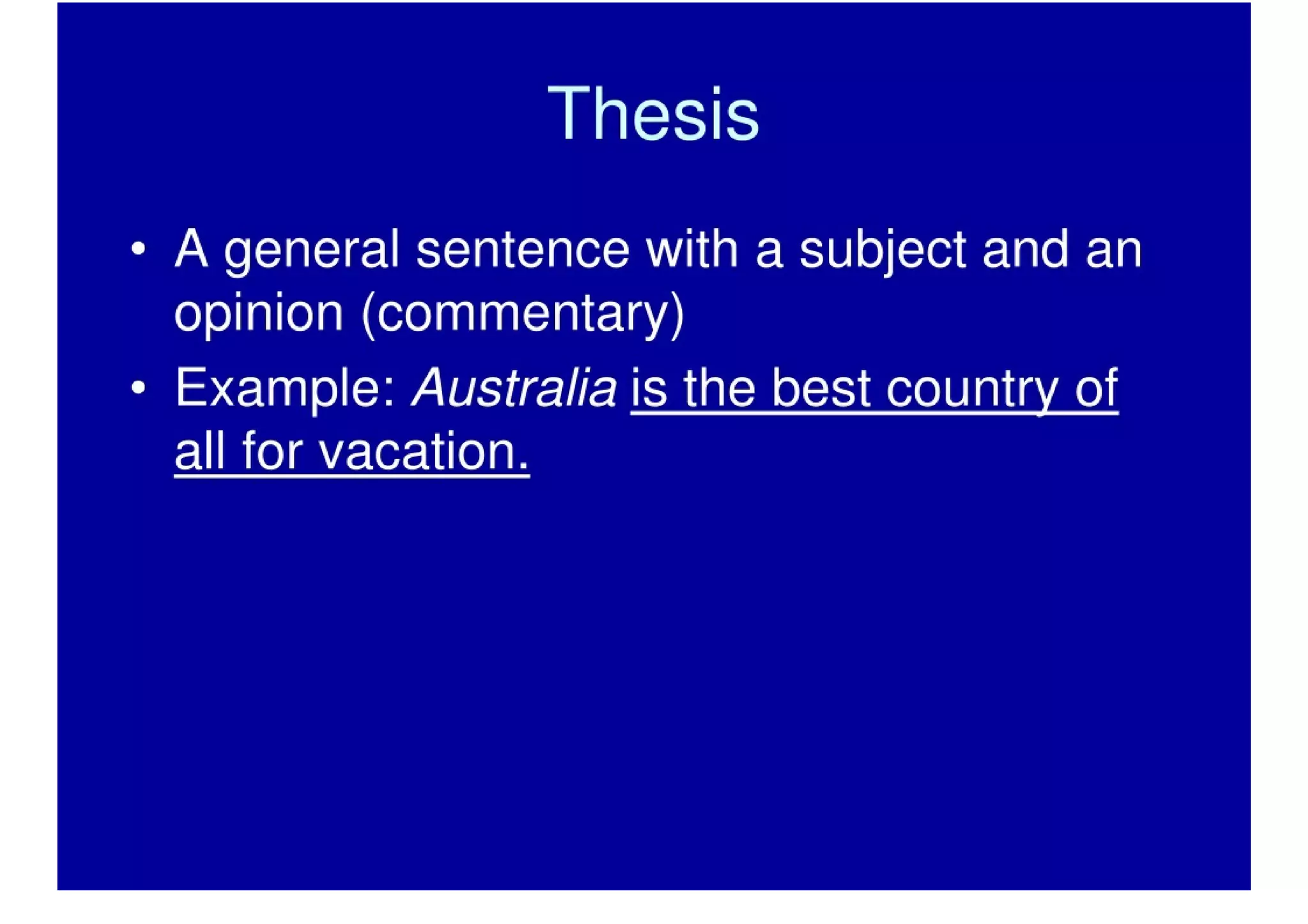 The Multi-Paragraph Essay