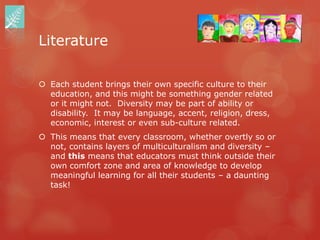 The Multicultural Classroom and E-Portfolios 