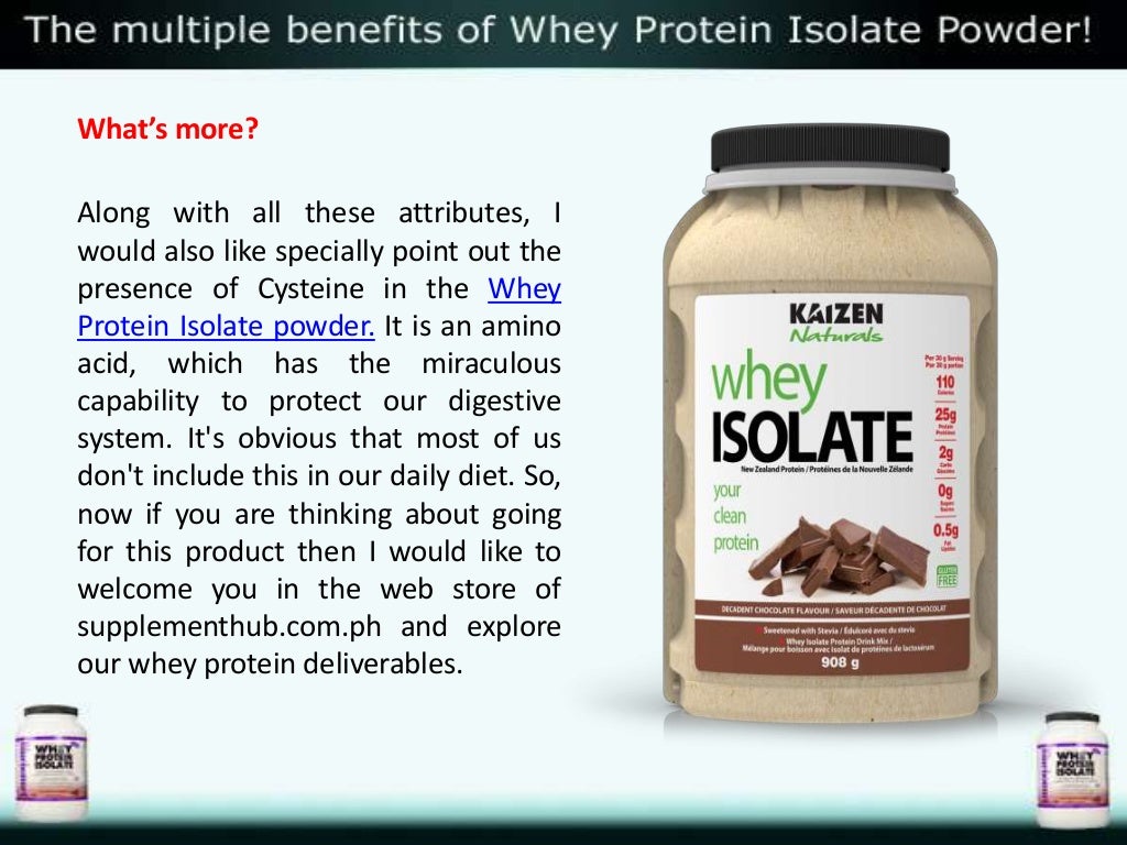 The multiple benefits of whey protein isolate powder!