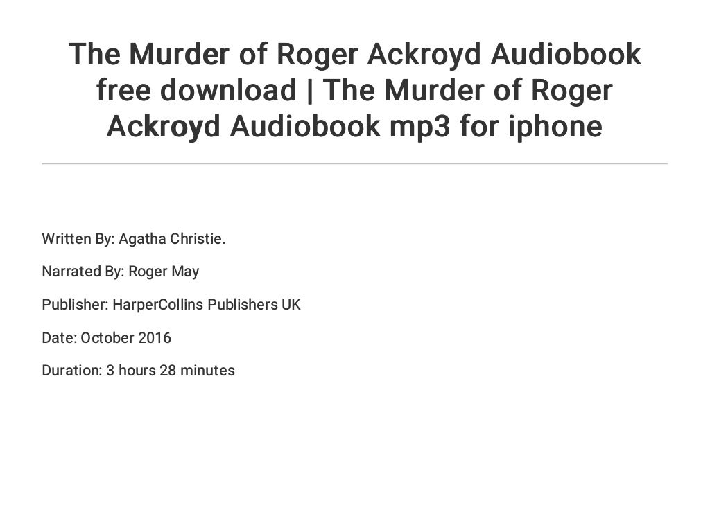 the murder of roger ackroyd read the murder of roger ackroyd read