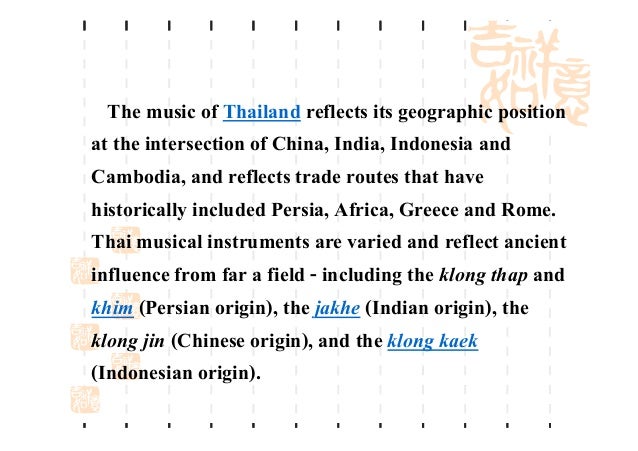 The Music Of Thailand the music of thailand