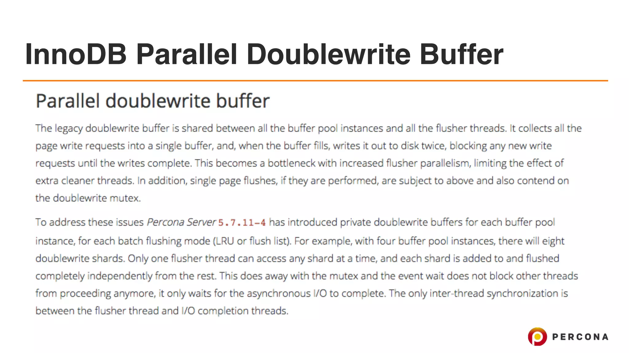InnoDB Parallel Doublewrite Buffer
 
