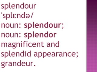 Splendor Slpendid The Mysterious Picture | PPT