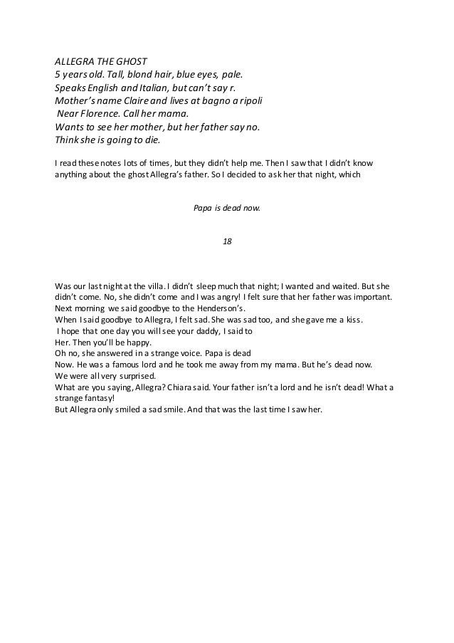The Mystery Of Allegra Summary