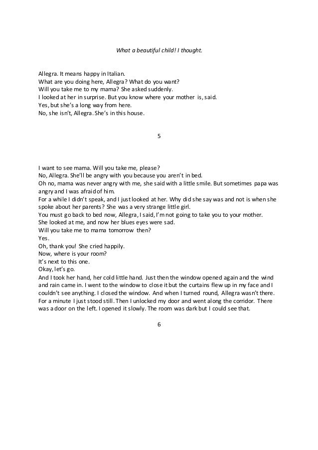 The Mystery Of Allegra Summary