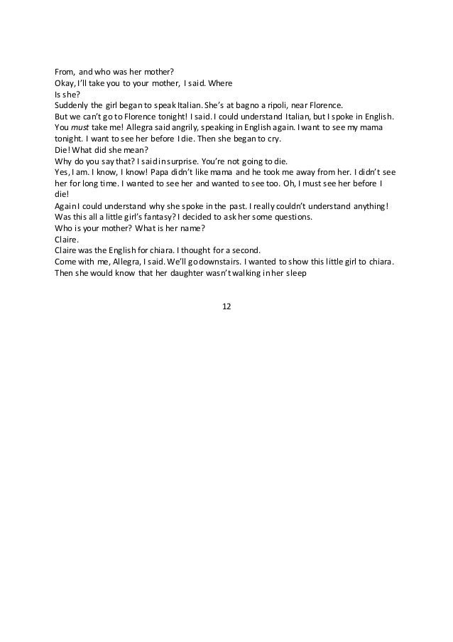 The Mystery Of Allegra Summary
