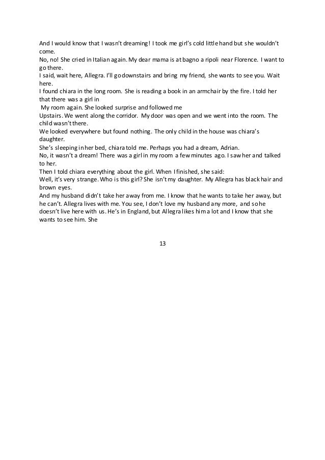 The Mystery Of Allegra Summary