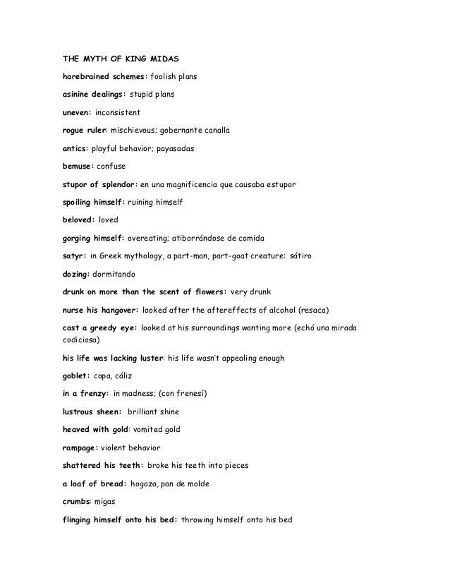 The Myth Of King Midas And His Golden Touch