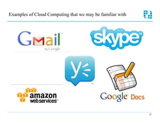 Examples of Cloud Computing that we may be familiar with




                                                           49
 