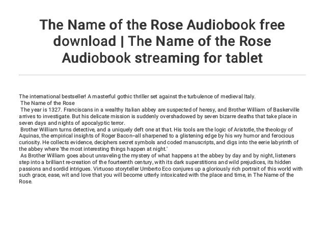 author of the name of the rose