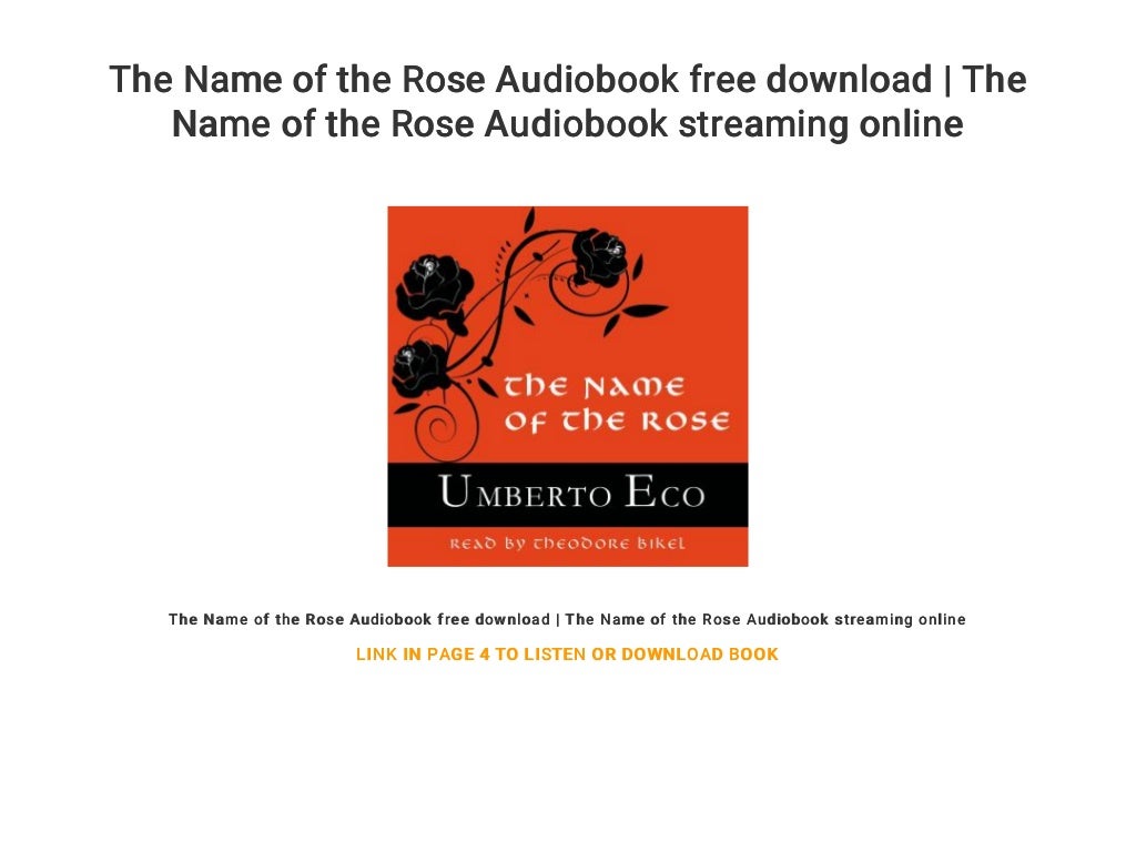 The Name of the Rose Audiobook free download The Name of the Rose A…