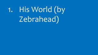 1. His World (by 
Zebrahead) 
