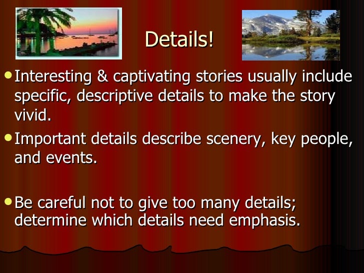 The Narration Pattern