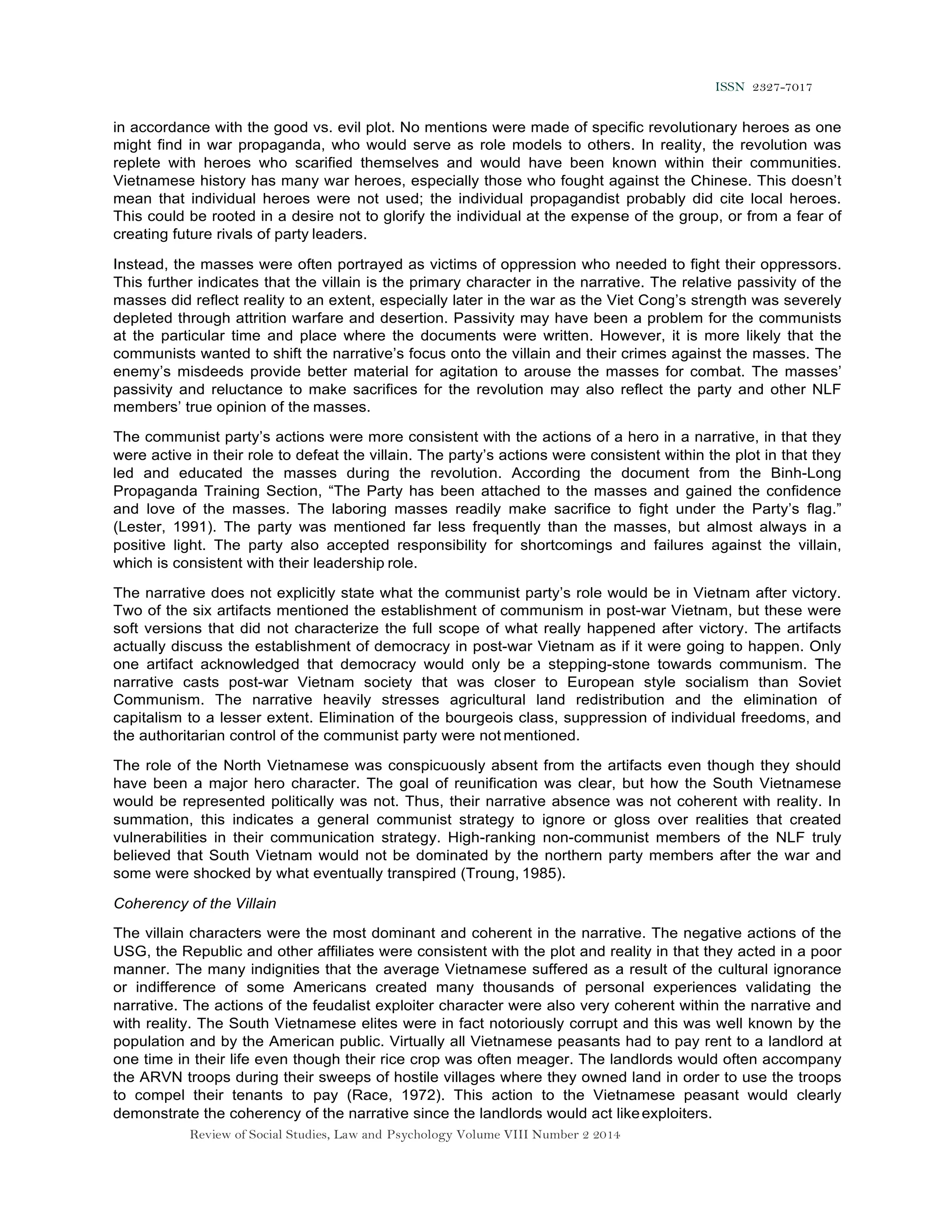 The narrative of vietcong propaganda | PDF